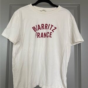 H&M Graphic T-Shirt with Red Biarritz France Print
